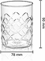 Borosil Vision Crown Glass Set of 6 (350 ml Each), Microwave Safe Glasses, Flame Proof Glasses