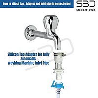 Fully Automatic| Washing Machine Inlet Pipe Adapter | Tap Connector for Water Pipe | Easy