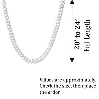 Sterling Silver Men's Curb Chain