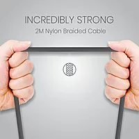 Portronics Konnect L Type-C Cable – 2M, 3A Fast Charge, durable design, perfect for quick data transfer and charging, compatible with various devices, ideal for home and office use.
