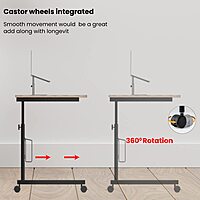 POR 1730 My Buddy D PRO Laptop Table –  & Extendable Height | Brown | 1 Year Warranty