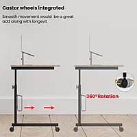 POR 1730 My Buddy D PRO Laptop Table – & Extendable Height | Brown | 1 Year Warranty