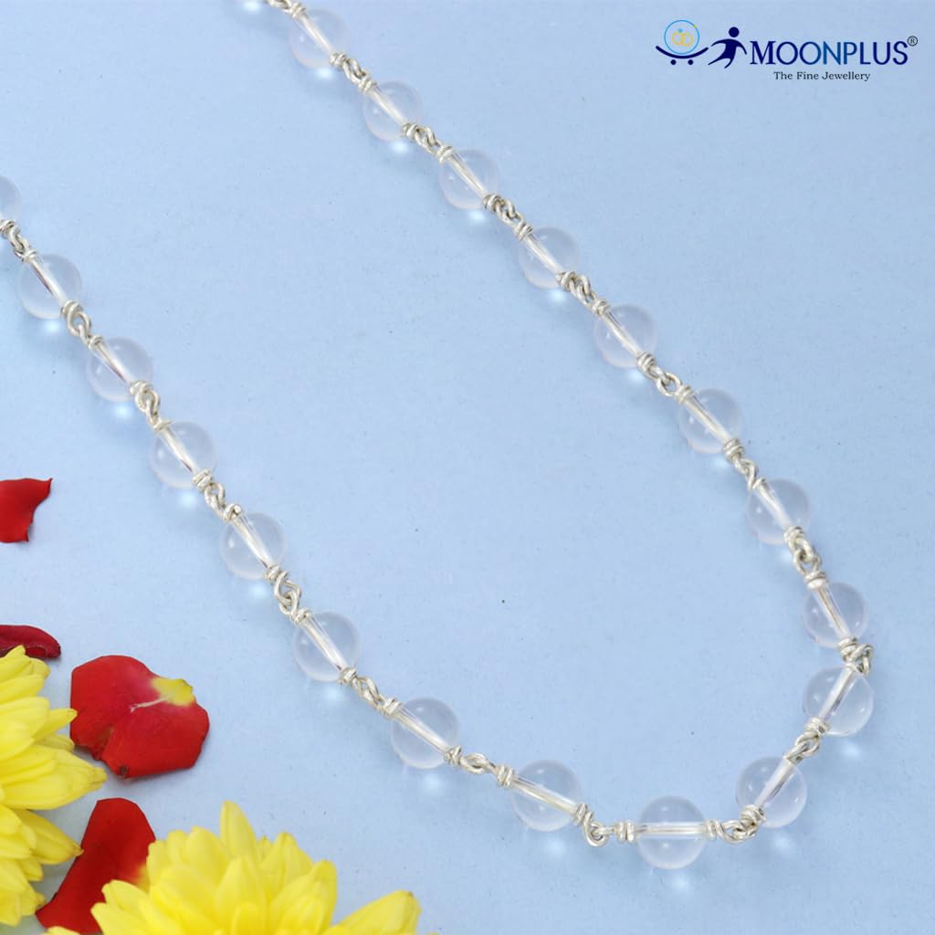 Pure Silver Sphatik mala Crystal Jaap Mala for Pooja Pure Silver Sphatik mala Crystal Jaap Mala for Pooja