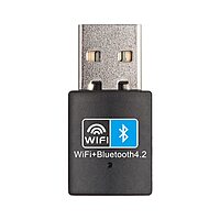 HAMMOK-RYAN USB Wi-Fi + Bluetooth Dongle provides fast internet and stable Bluetooth connections. Compact, user-friendly, ideal for laptops and desktops.