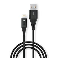 Portronics Konnect B+ 8-Pin USB Cable – 1M, 3A Fast Charging & Data Transfer, Durable Design, White