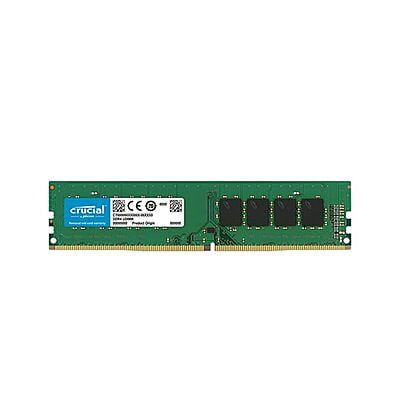 Crucial Basics 8GB DDR4 1.2v 2666Mhz CL19 UDIMM RAM Memory Module for Desktop, Green Crucial Basics 8GB DDR4 1.2v 2666Mhz CL19 UDIMM RAM Memory Module for Desktop, Green