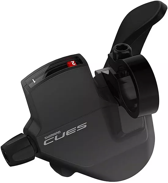SHIFT LEVER, SL-U4000-L,CUES,LEFT,2-SPEED RAPIDFIRE PLUS MONO 1800MM INNER, W/OPTICAL GEAR DISPLAY, W/OTSP41 BLACK OUTER 600MM, IND. PACK