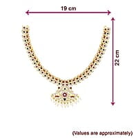 God Ornament Gold Plated Amman Face/Mugam with Lotus Crown/Kireedom and Attigai/Necklace