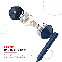 Portronics Harmonics Z5 Bluetooth In-Ear Headset -Dual EQ Mode, Type-C | 33Hrs Play | Blue