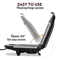 Borosil Klassy 800 Watt Sandwich Maker, 2 Slice Sandwich Maker, Non-stick Nontoxic plates opens 90°, BPA & PTFE Free