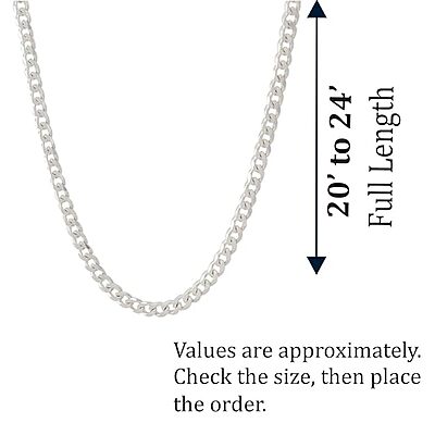 Sterling Silver Men's Curb Chain