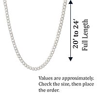 Sterling Silver Men's Curb Chain