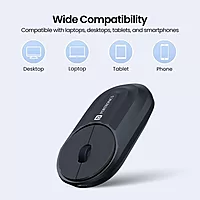 Portronics Toad 6 Wireless Mouse – Bluetooth, Black. Ergonomic, smooth tracking, long battery life. Ideal for home, office, and travel.