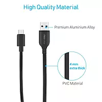 Portronics Konnect Core Mini Long Micro USB Cable – Fast Charging & Reliable Power for Micro USB Devices