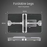 POR 1380 My Buddy Plus Portable Laptop Table – Cooling Fan |Black | 1 Year Warranty