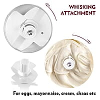 Borosil Chef Delite 260W Electric Chopper For Kitchen Use, White Chopper, Kitchen Accessories Items, Turbo Speed Option, Stainless Steel Blades, Whisking Blade for Cream, Chaas, Lassi