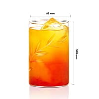 Borosil 295 ml Set of 6 pcs Creeper Vision Transparent Drinking Glass | Borosilicate Glass Tumblers for Water, Cold Drinks, Juice| Flame Proof, Microwave & Dishwasher Safe | for Daily use & Gifting