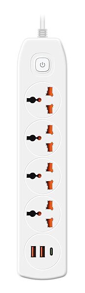 HAMMOK HALO 4+4 Power Strip – 4 AC & 4 USB Ports