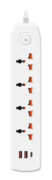 HAMMOK HALO 4+4 Power Strip – 4 AC & 4 USB Ports