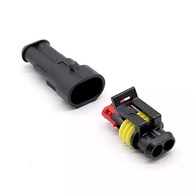 2 Pin Superseal AMP 1.5 Waterproof Automotive Connectors (Male & Female + Terminals + Seals) – IP Rated, RoHS & CE Approved