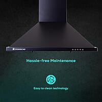 Wonderchef Power Elite Chimney  60cm  1050 m3/hr  Baffle Filter  3 Speed Push Button Controls