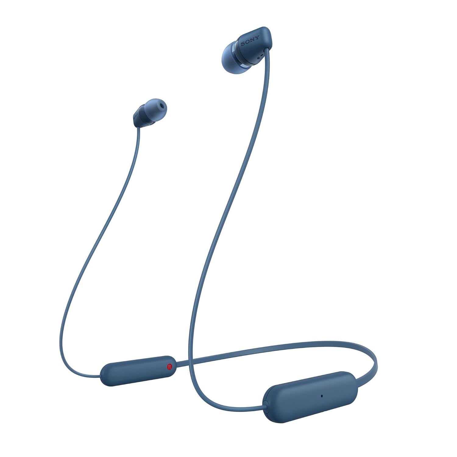 Sony WI-C100 Wireless Neckband – Deep Bass | 25H Battery | DSEE | Splash Proof