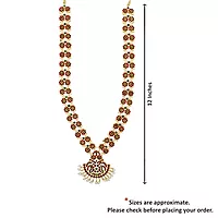 Gold Plated Traditional Long Haram for Women & Girls | Bharatanatyam Dance Jewelry