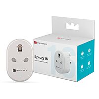 Portronics Splug 16 – 16A WiFi Smart Plug, compatible with Alexa & Google Assistant. Control devices remotely, set schedules, and monitor energy usage for a smarter home experience.