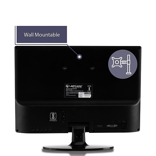 LapCare LM154H: 15.4″ HD (1280×800) LED display, 5 ms response, 60 Hz, VGA + HDMI ports, 250 cd/m² brightness, power‑saving, wall‑mountable.