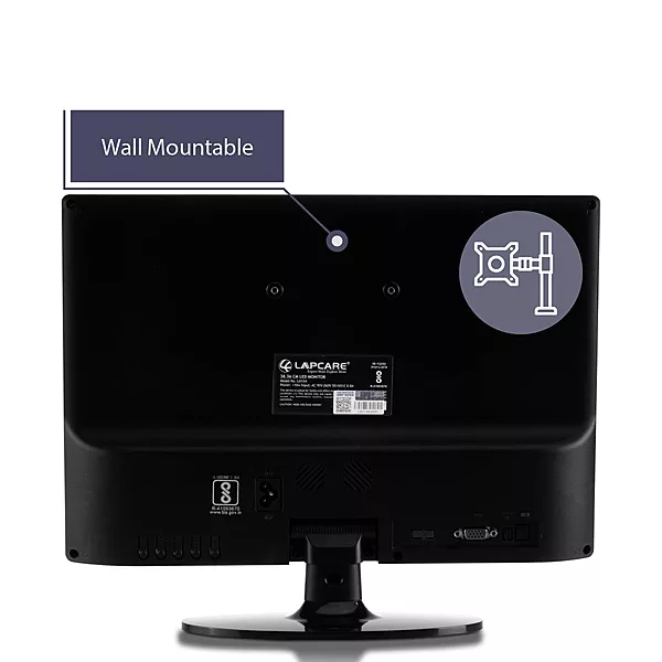 LapCare LM154H: 15.4″ HD (1280×800) LED display, 5 ms response, 60 Hz, VGA + HDMI ports, 250 cd/m² brightness, power‑saving, wall‑mountable.