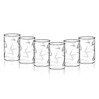Borosil 295 ml Set of 6 pcs Bouquet Vision Transparent Drinking Glass | Borosilicate Glass Tumblers for Water, Cold Drinks, Juice| Flame Proof, Microwave & Dishwasher Safe | for Daily use & Gifting