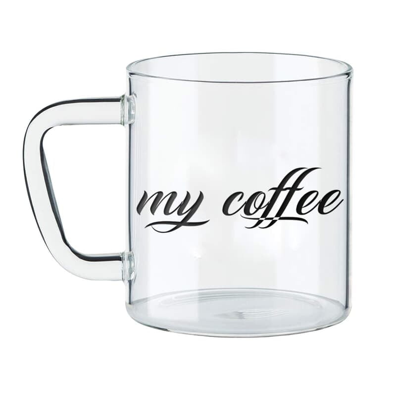 Borosil Classic My Coffee Mug, 305 ml, Transparent