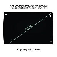 Portronics POR 1383 RuffPad 8.5E LCD Writing Pad – 8.5 Inch, Re-Writable, Safety Lock, Black