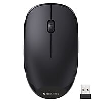 ZEBRONICS Haze Wireless Mouse for Computers, Laptops with 1200 DPI, Advanced Optical Sensor, 2.4GHz USB Nano Receiver, Plug - Play Usage, Power Saving Mode and Comfortable use on Most Surfaces