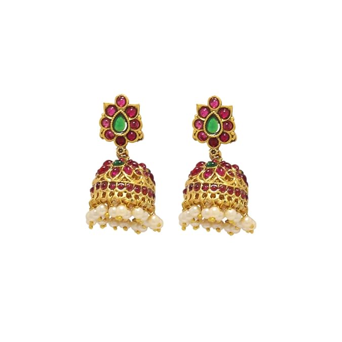 SRIMATHI JEWELLERS Maanga design necklace with earrings