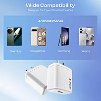 Lapcare Wall Charger LWC-615 – USB-A & USB-C Output Up to 3A Combined 100-240V Universal Input Built-in Protections LED Indicator