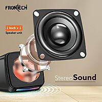 Frontech SPK-0007 multimedia speakers deliver rich, clear sound with sleek design—perfect for desktops, laptops, and home entertainment.