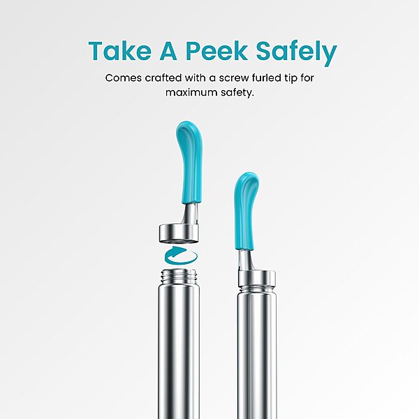 Portronics Cleansify – 1080p Ear Camera Wax Cleaner offers a high-definition view for ear cleaning. Its ergonomic design and easy-to-use app make ear hygiene simple and effective.