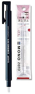 TOMBOW MONO ZERO ERASER ROUND COMBO BLACK