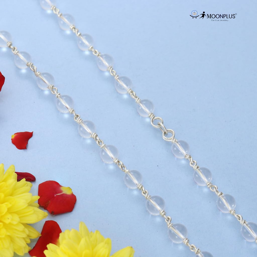 Pure Silver Sphatik mala Crystal Jaap Mala for Pooja Pure Silver Sphatik mala Crystal Jaap Mala for Pooja