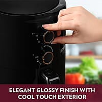 Borosil Best 3.5 L Capacity Air Fryer| 4 in 1 Function | Air Fryer for Bake, Grill, Roast, Reheat etc. | 90% Less Oil | 1450 Watt with 2 Years Warranty