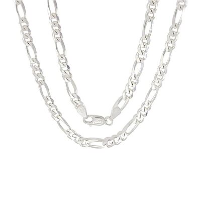 Sterling Silver Men's Figaro Chain