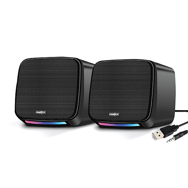 Frontech SPK-0007 multimedia speakers deliver rich, clear sound with sleek design—perfect for desktops, laptops, and home entertainment.