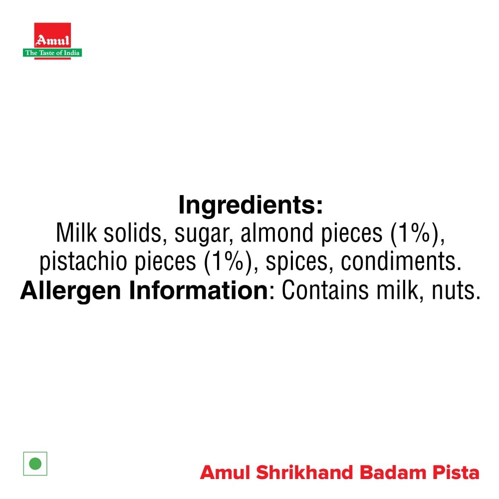 AMUL SHREEKHAND BADAM PISTA 200GM