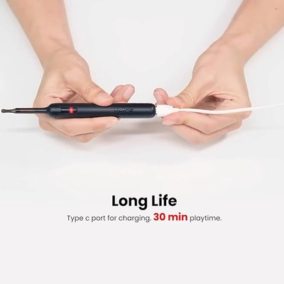 Portronics Xlife Smart Wireless Ear Otoscope Cleaner with 6 LED Lights,Control Via App (Black) Portronics Xlife Smart Wireless Ear Otoscope Cleaner with 6 LED Lights,Control Via App (Black)