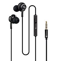 Portronics Conch Sigma A – 3.5mm Earphones with Mic, sleek black design, high-quality sound, comfortable fit, perfect for music and calls, durable build, ideal for everyday use.