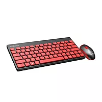 Portronics Key 2 Wireless Keyboard & Mouse Combo – Black & Red | Reliable Wireless Combo |