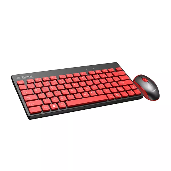 Portronics Key 2 Wireless Keyboard & Mouse Combo – Black & Red | Reliable Wireless Combo |