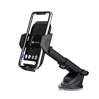 Portronics Clamp M Car Mobile Holder – 360° Rotation | Black | 1 Year Warranty