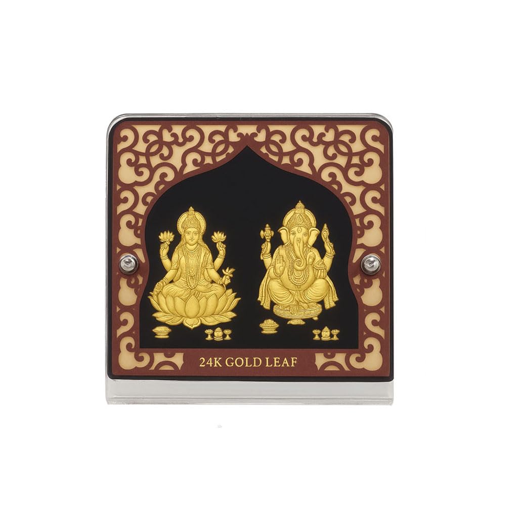 Gold Plated Lakshmi Ganesha Idol Gold Plated Lakshmi Ganesha Idol